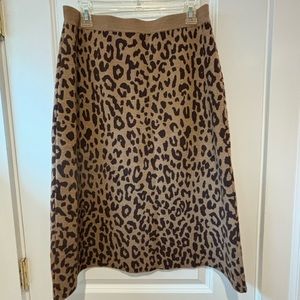 J. Crew leopard sweater skirt - NWOT - size M (medium)